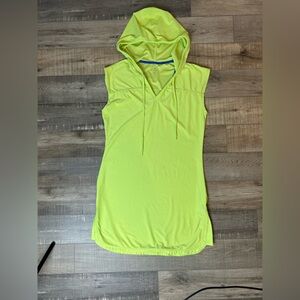 Athleta Bright Green Hooded Swim Coverup